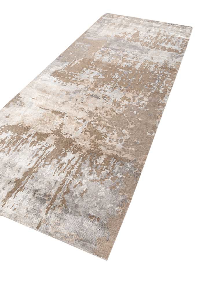 entropy grey and black wool and bamboo silk hand knotted Rug - FoldShot entropy grey and black wool and bamboo silk hand knotted Rug - FoldShot