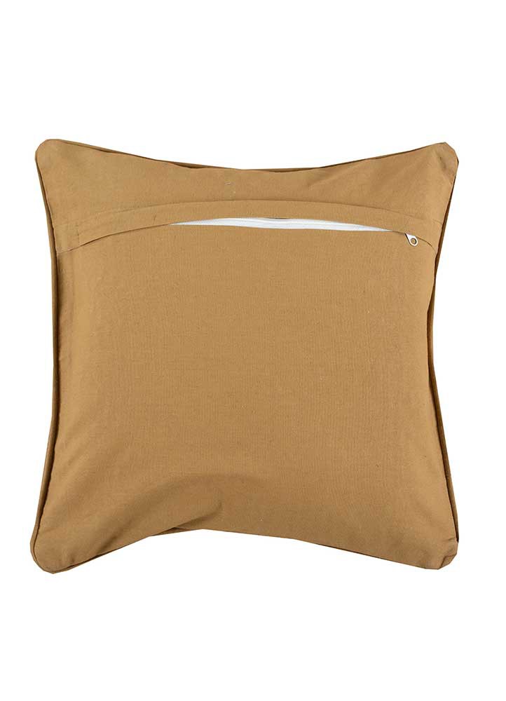 cushion beige and brown jute and hemp cushion cover Home Textile - FoldShot