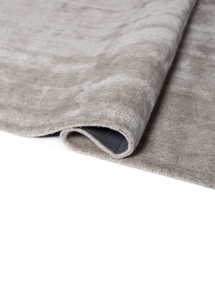 basis grey and black wool and viscose hand loom Rug - FoldShot basis grey and black wool and viscose hand loom Rug - FoldShot