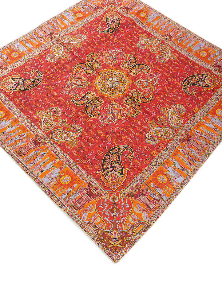 gulmarg red and orange silk and zari wall art WALL ART & TAPESTRY - FoldShot gulmarg red and orange silk and zari wall art WALL ART & TAPESTRY - FoldShot