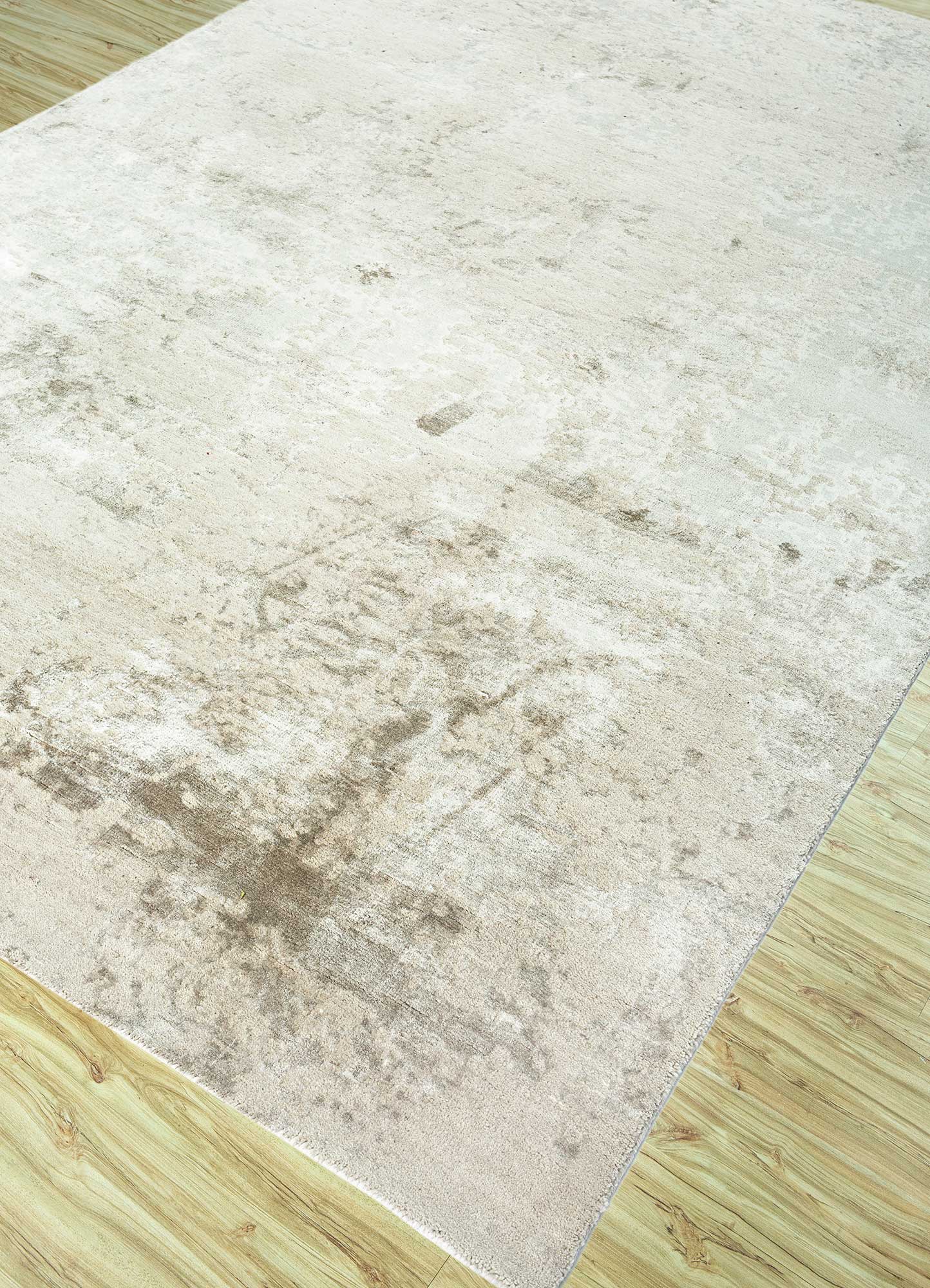 Project Error By Kavi Ivory Hand Knotted Wool & Bamboo Silk Rugs