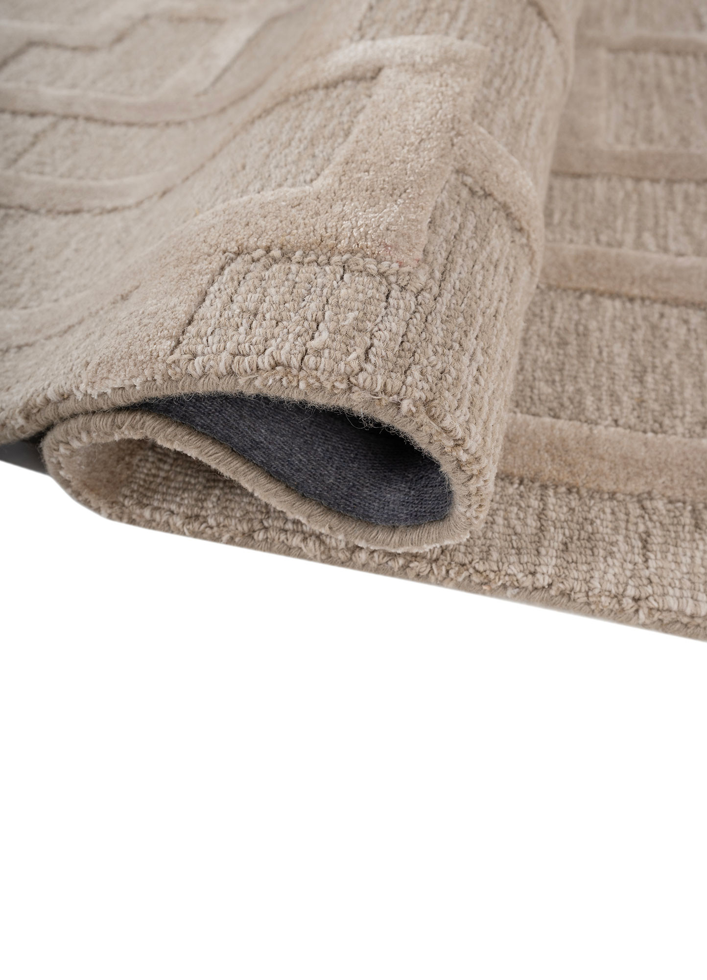 Contour Beige & Brown Hand Tufted Wool & Viscose Rugs-Taq-229-Jaipur ...