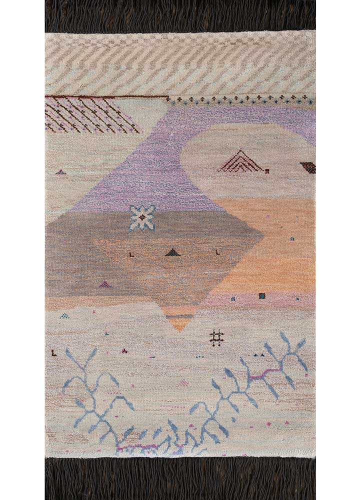 manchaha ivory wool hand knotted Rug