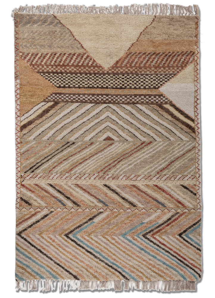 manchaha ivory wool hand knotted Rug