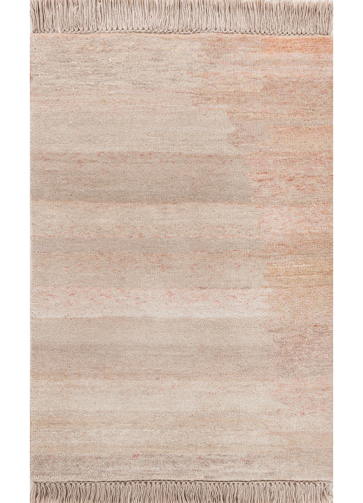 kavi x manchaha red and orange wool hand knotted Rug