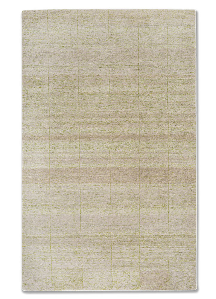 kavi x manchaha green wool hand knotted Rug