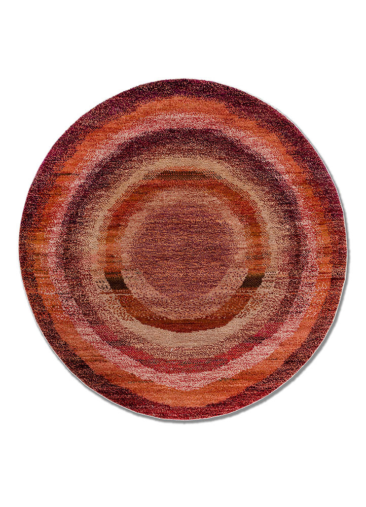 kavi x manchaha red and orange wool hand knotted Rug
