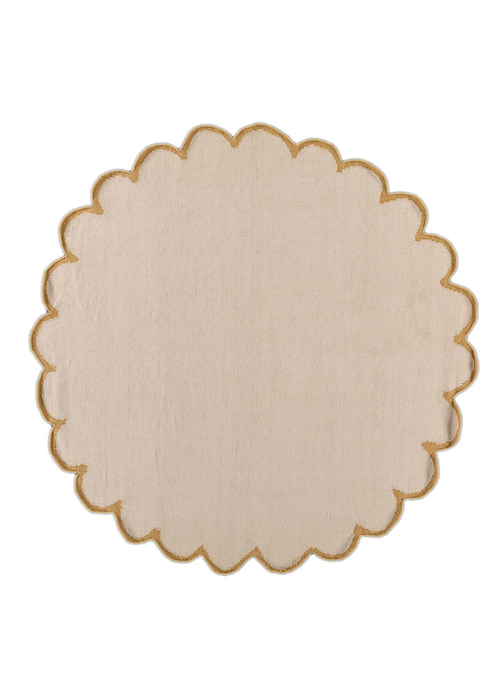  ivory wool flat weaves Rug
