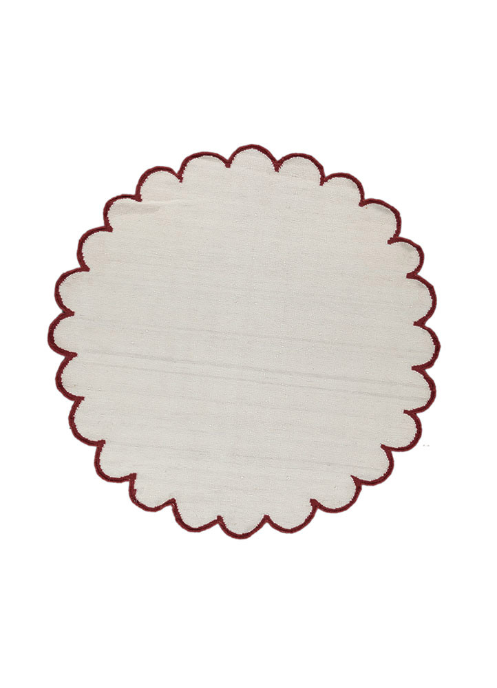  ivory wool flat weaves Rug