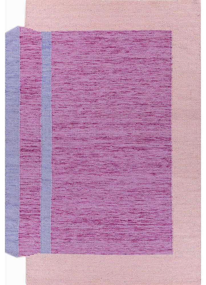 daaira pink and purple wool flat weaves Rug