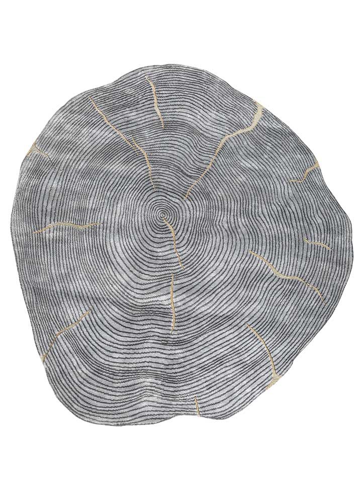 blue blue bamboo silk hand knotted Rug