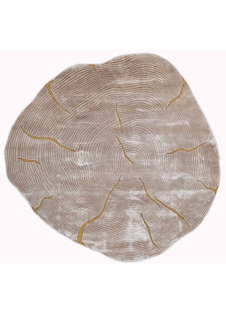 azalea ivory bamboo silk hand knotted Rug