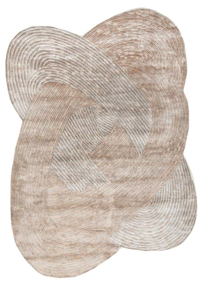 azalea grey and black bamboo silk hand knotted Rug - HeadShot