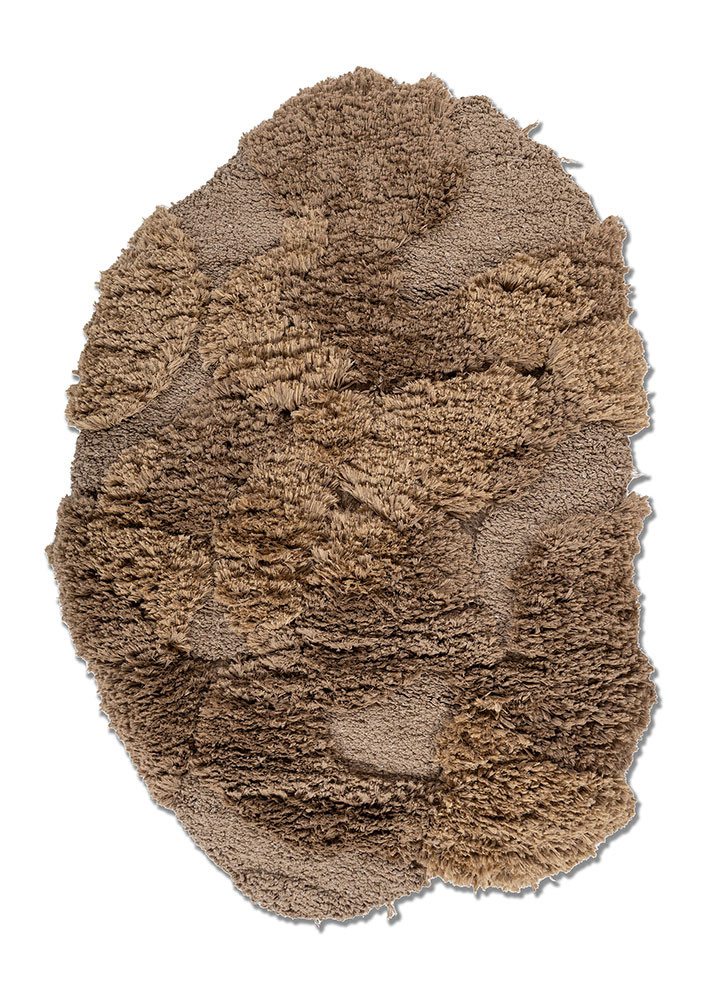 aprezo beige and brown acrylic hand knotted Rug - HeadShot aprezo beige and brown acrylic hand knotted Rug - HeadShot