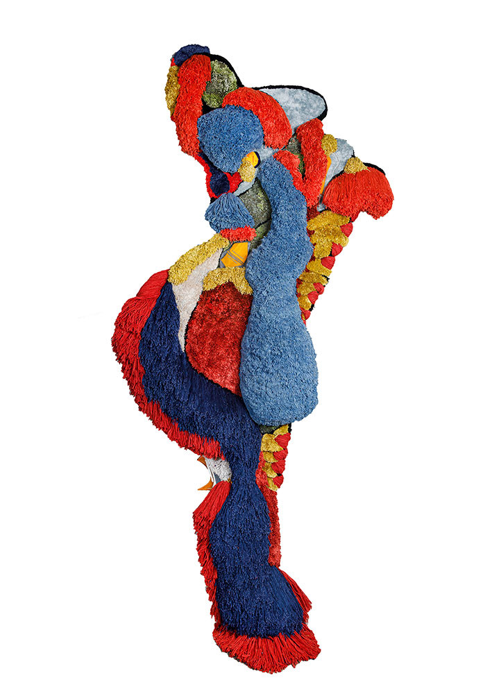 metamorphosis blue wool and bamboo silk hand knotted WALL ART & TAPESTRY - HeadShot metamorphosis blue wool and bamboo silk hand knotted WALL ART & TAPESTRY - HeadShot