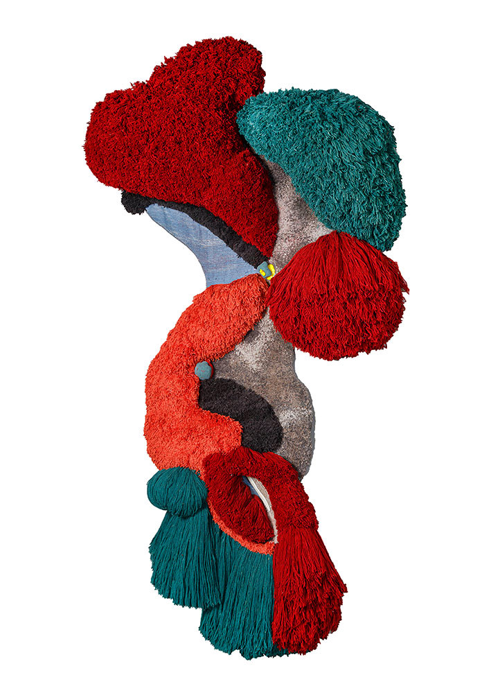 caminantes red and orange wool and bamboo silk hand knotted WALL ART & TAPESTRY - HeadShot caminantes red and orange wool and bamboo silk hand knotted WALL ART & TAPESTRY - HeadShot