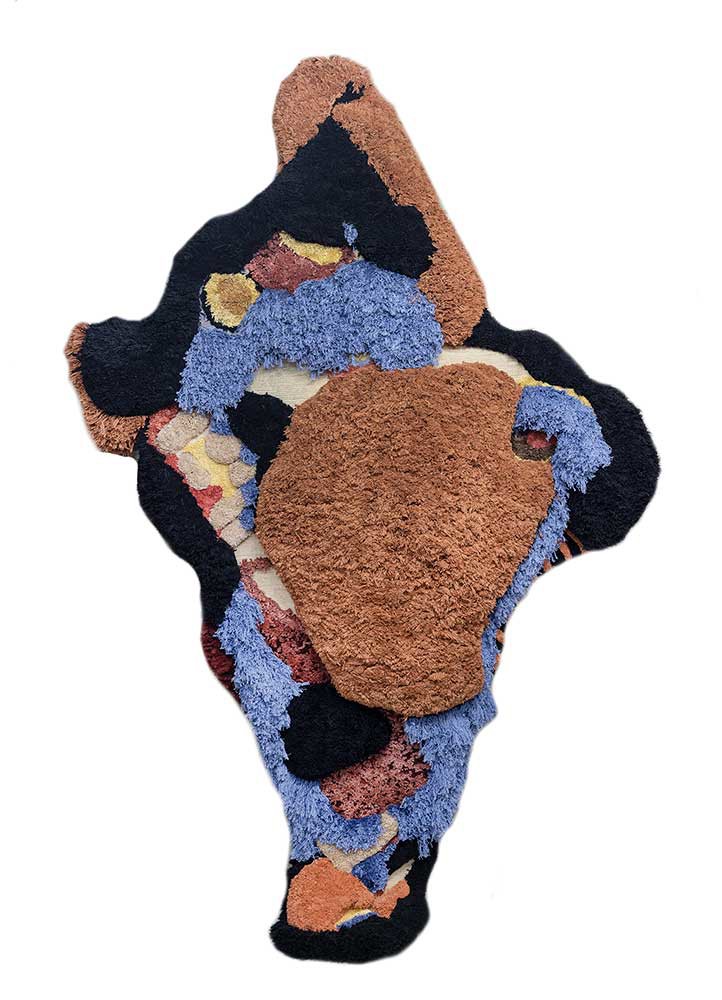 caminantes red and orange wool and bamboo silk hand knotted WALL ART & TAPESTRY - HeadShot caminantes red and orange wool and bamboo silk hand knotted WALL ART & TAPESTRY - HeadShot