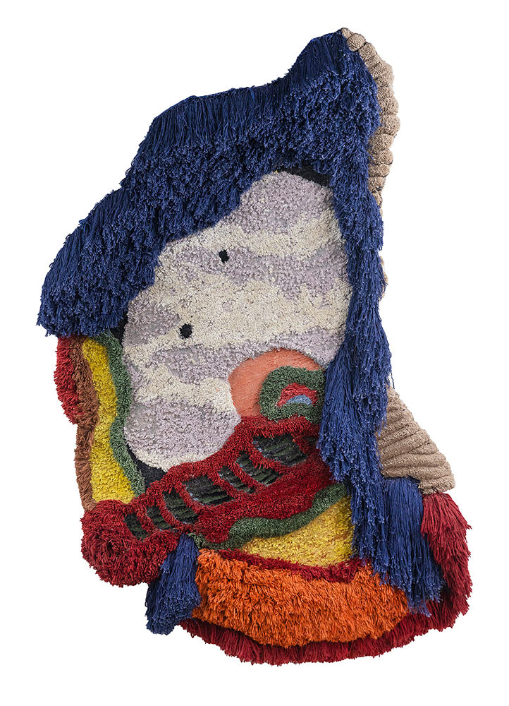 caminantes ivory wool and bamboo silk hand knotted WALL ART & TAPESTRY - HeadShot