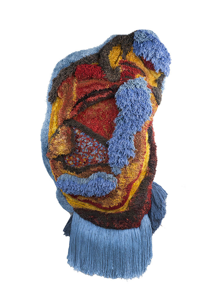 caminantes beige and brown wool and bamboo silk hand knotted WALL ART & TAPESTRY - HeadShot caminantes beige and brown wool and bamboo silk hand knotted WALL ART & TAPESTRY - HeadShot