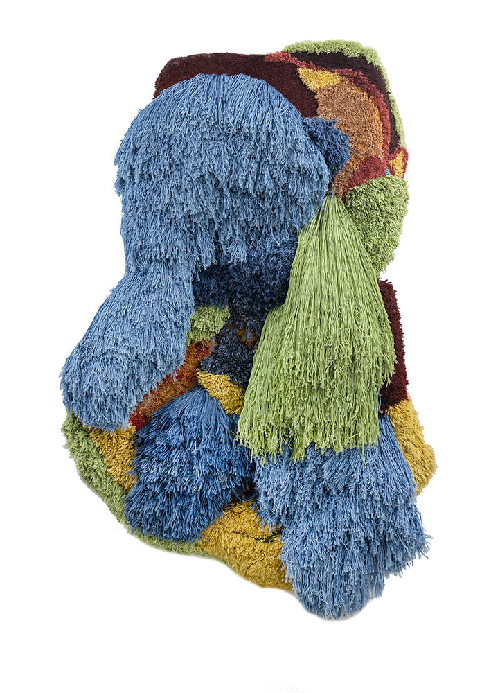 caminantes red and orange wool and bamboo silk hand knotted WALL ART & TAPESTRY - HeadShot caminantes red and orange wool and bamboo silk hand knotted WALL ART & TAPESTRY - HeadShot