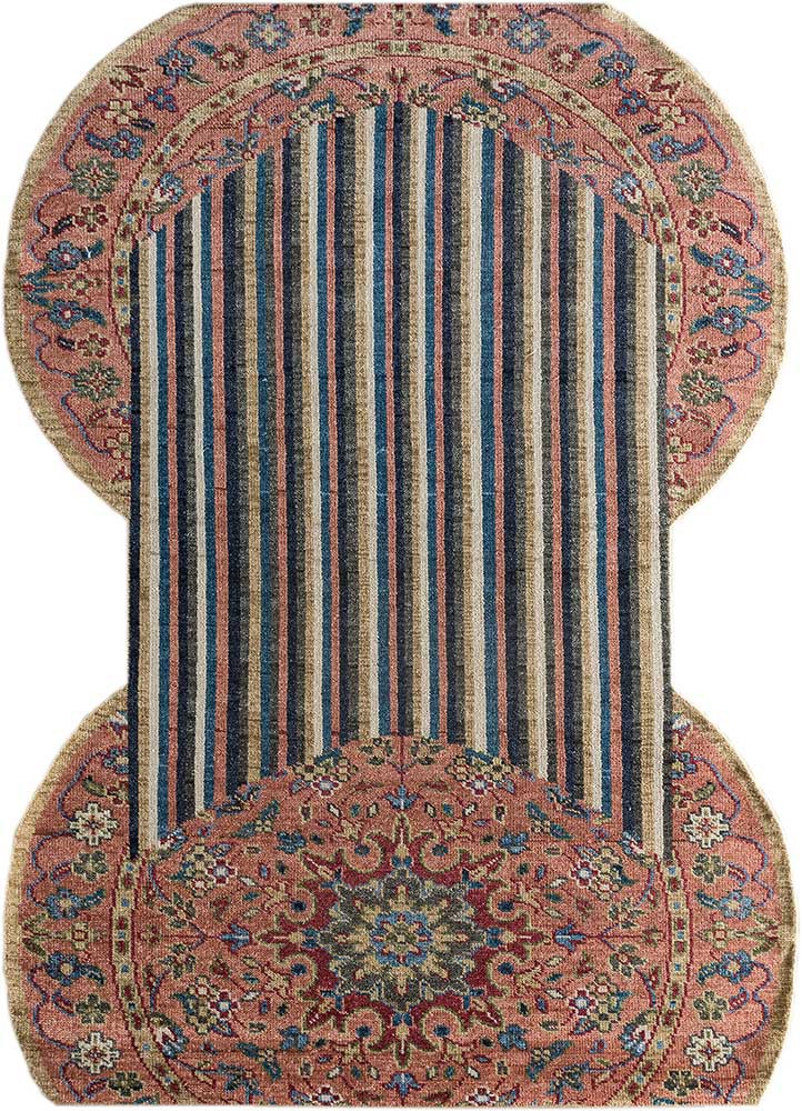 savana red and orange wool hand knotted Rug - HeadShot savana red and orange wool hand knotted Rug - HeadShot