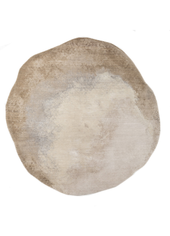 entropy ivory wool and bamboo silk hand knotted Rug - HeadShot entropy ivory wool and bamboo silk hand knotted Rug - HeadShot