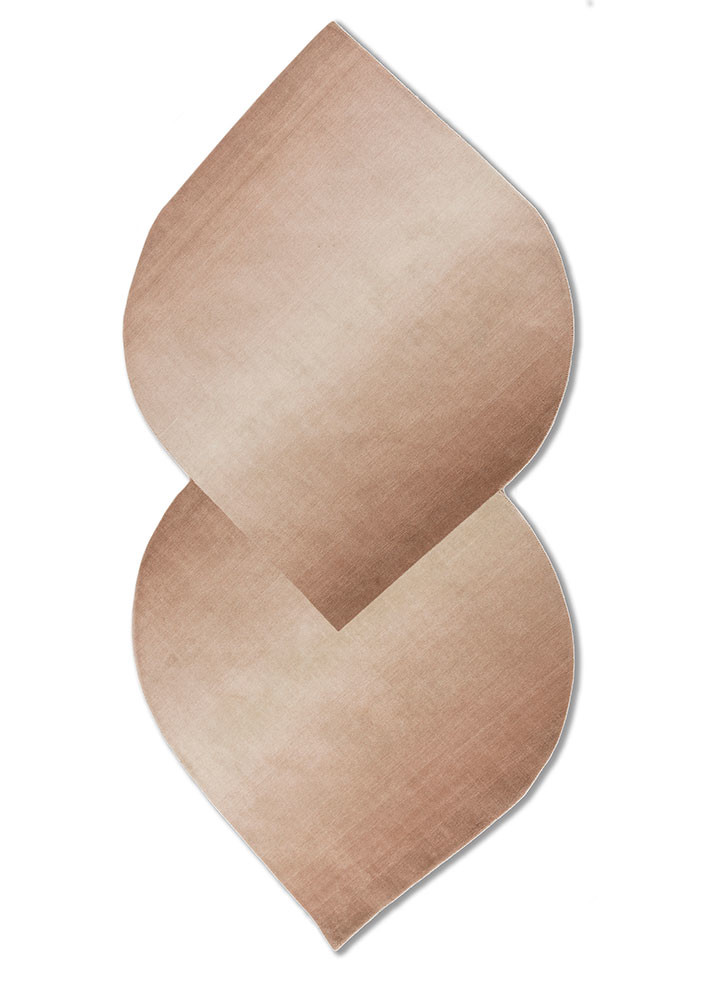 jean red and orange wool hand loom Rug