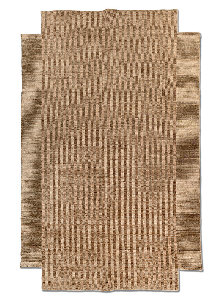  beige and brown wool hand loom Rug