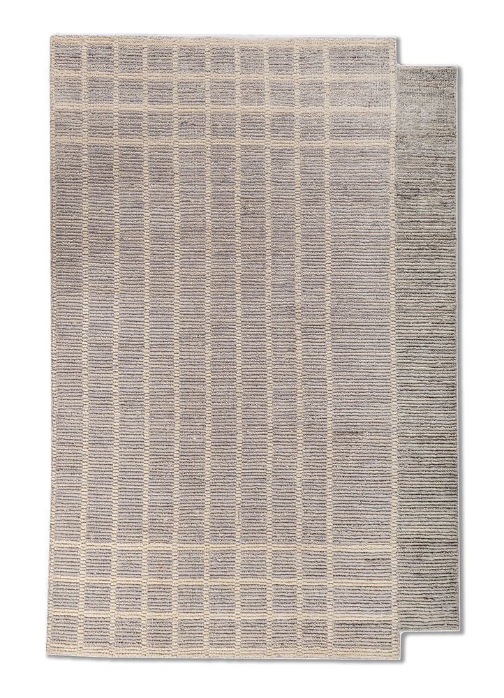 grey and black grey and black wool hand loom Rug