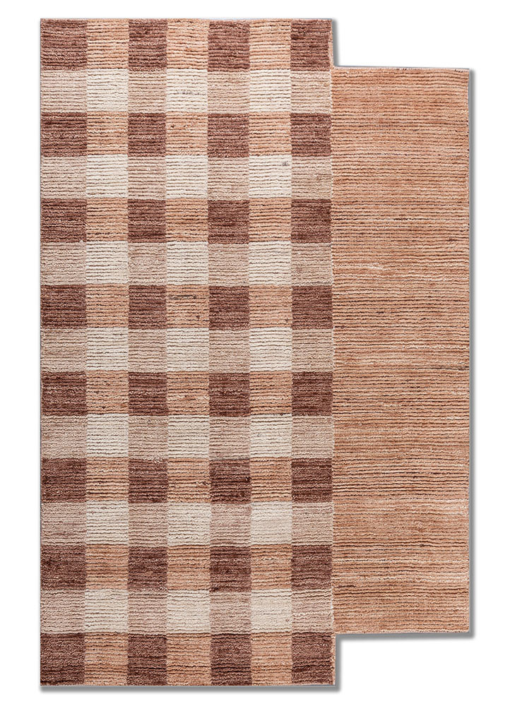 contour red and orange wool hand loom Rug - HeadShot contour red and orange wool hand loom Rug - HeadShot