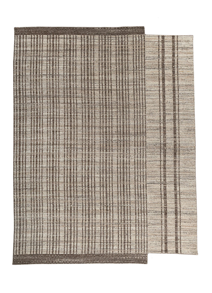 beige and brown beige and brown wool hand loom Rug