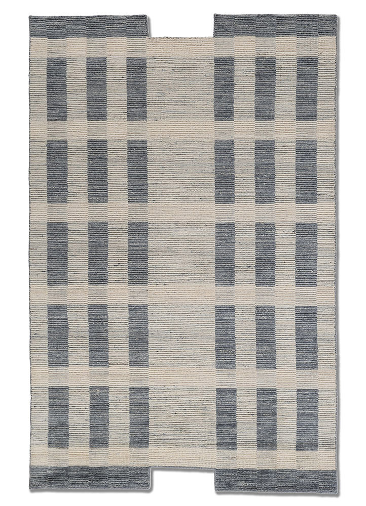  blue wool hand loom Rug