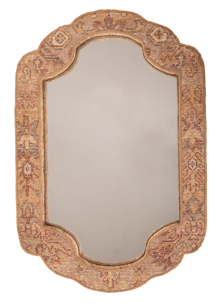 rug art mirror red and orange wool hand knotted Furniture - HeadShot rug art mirror red and orange wool hand knotted Furniture - HeadShot