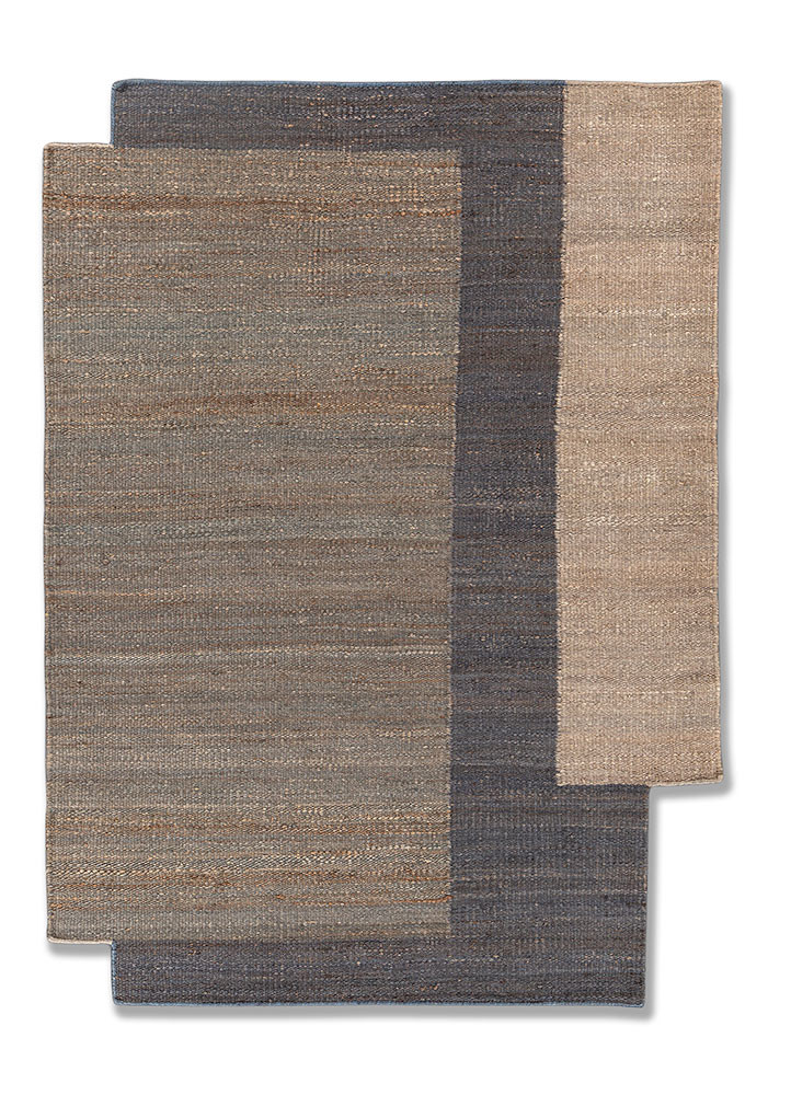 daaira grey and black jute and hemp flat weaves Rug - HeadShot