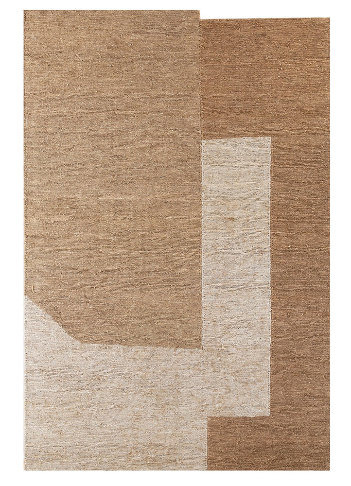 daaira beige and brown jute and hemp flat weaves Rug - HeadShot