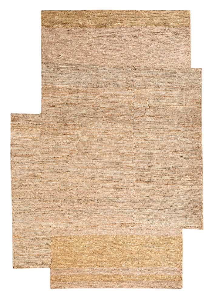 aprezo beige and brown jute and hemp hand knotted Rug - HeadShot