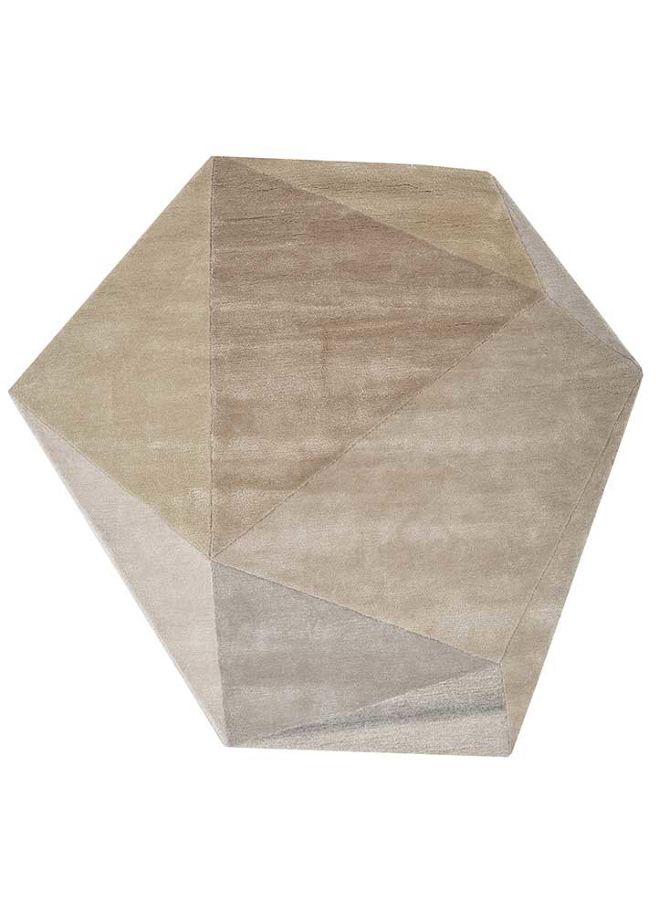 come around beige and brown wool and viscose hand tufted Rug - HeadShot come around beige and brown wool and viscose hand tufted Rug - HeadShot