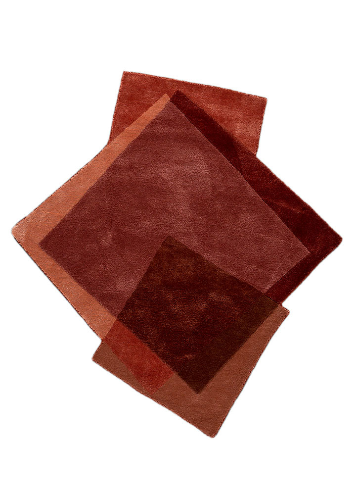 come around red and orange wool and viscose hand tufted Rug - HeadShot come around red and orange wool and viscose hand tufted Rug - HeadShot