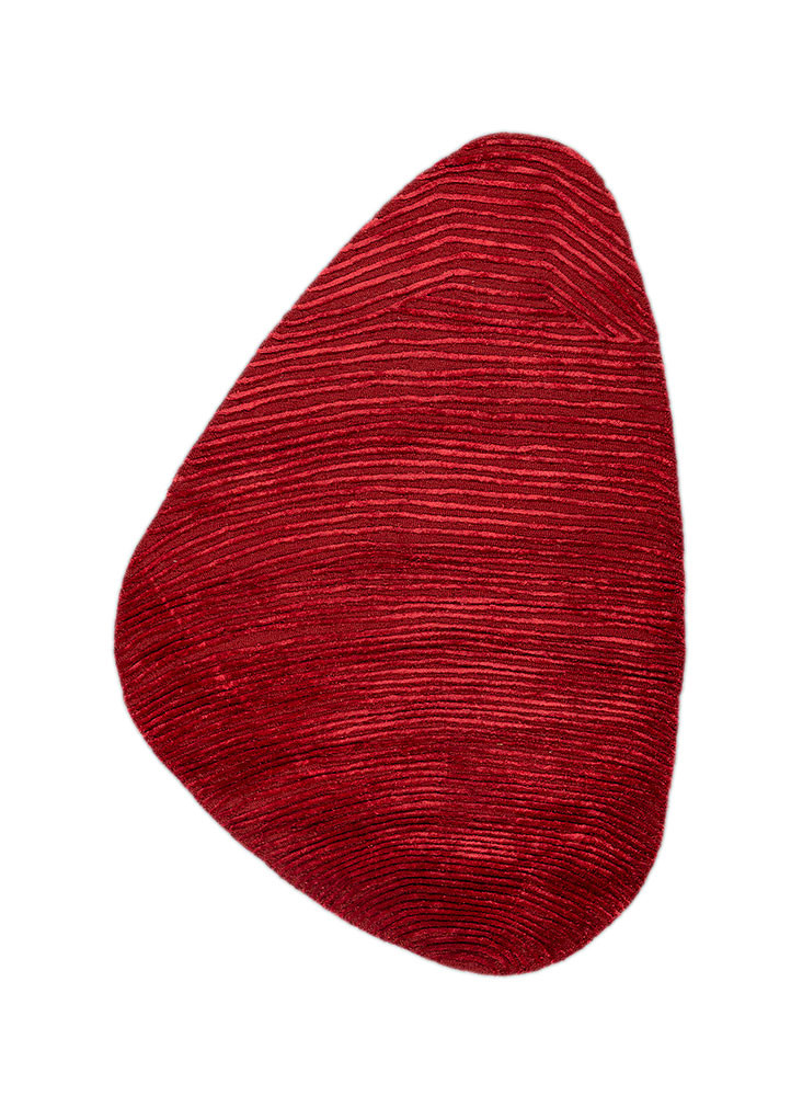 cera red and orange wool and viscose hand tufted Rug - HeadShot cera red and orange wool and viscose hand tufted Rug - HeadShot