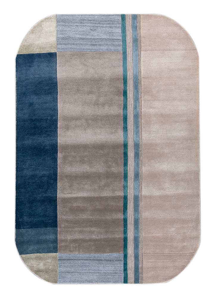 come around ivory wool and viscose hand tufted Rug - HeadShot