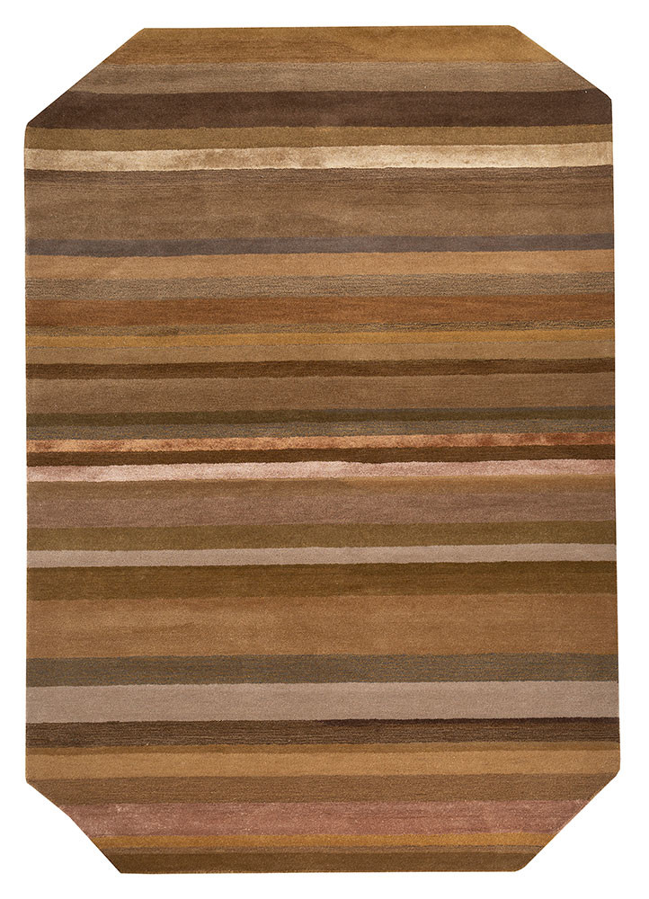 come around beige and brown wool and viscose hand tufted Rug - HeadShot come around beige and brown wool and viscose hand tufted Rug - HeadShot