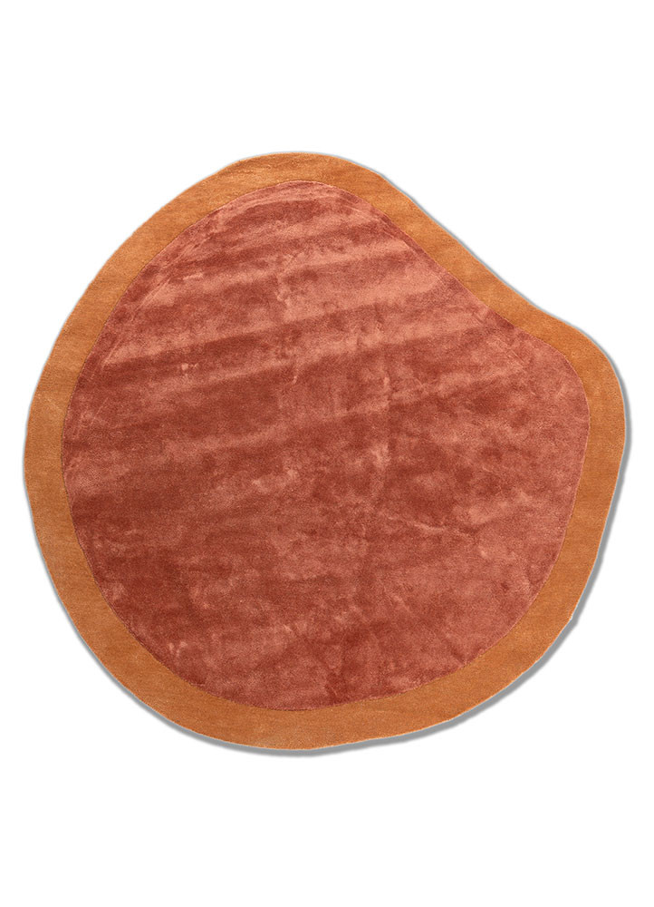 cera red and orange wool and viscose hand tufted Rug - HeadShot cera red and orange wool and viscose hand tufted Rug - HeadShot