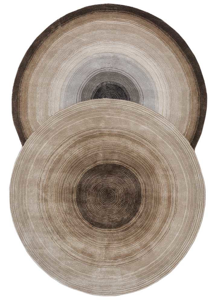 caliedo ivory wool and viscose hand tufted Rug - HeadShot