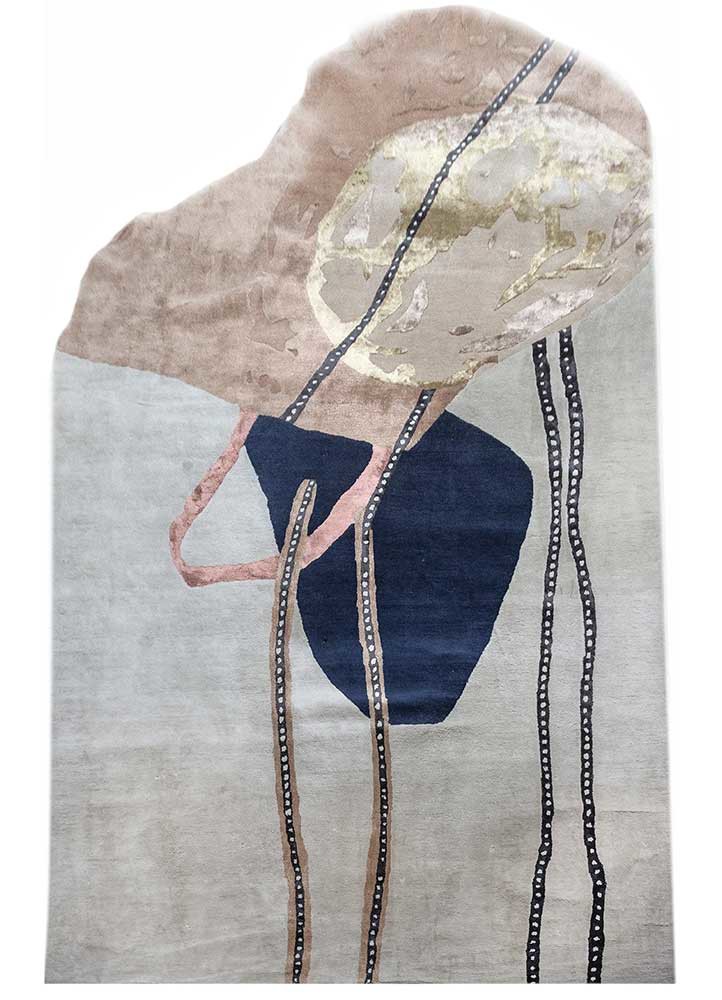 caliedo ivory wool and viscose hand tufted Rug - HeadShot caliedo ivory wool and viscose hand tufted Rug - HeadShot