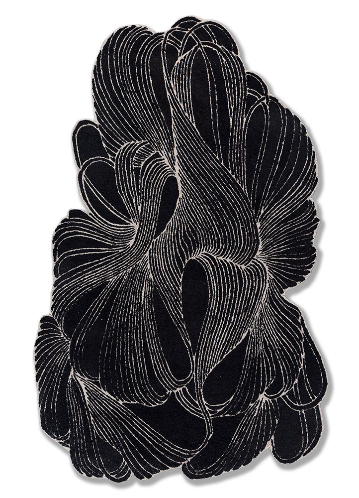 infini grey and black wool hand tufted Rug - HeadShot infini grey and black wool hand tufted Rug - HeadShot