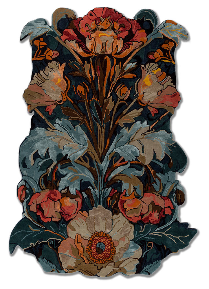 nebulora blue wool and viscose hand tufted Rug - HeadShot nebulora blue wool and viscose hand tufted Rug - HeadShot