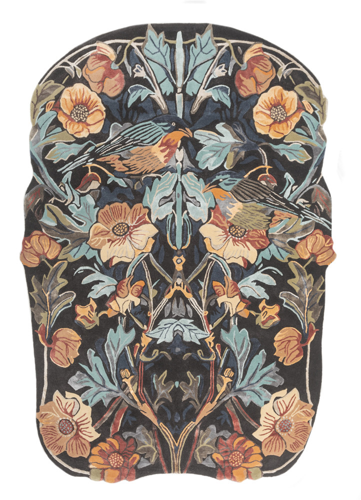 nebulora blue wool and viscose hand tufted Rug - HeadShot