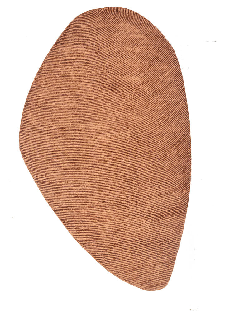 cera red and orange viscose hand tufted Rug