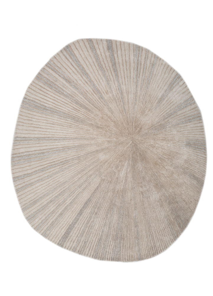 pathways grey and black wool hand tufted Rug - HeadShot
