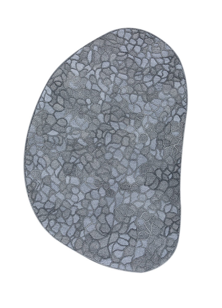 caliedo grey and black polyester hand tufted Rug - HeadShot